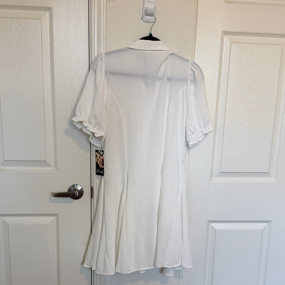 White Button-Up Dress - Picture 2 of 2
